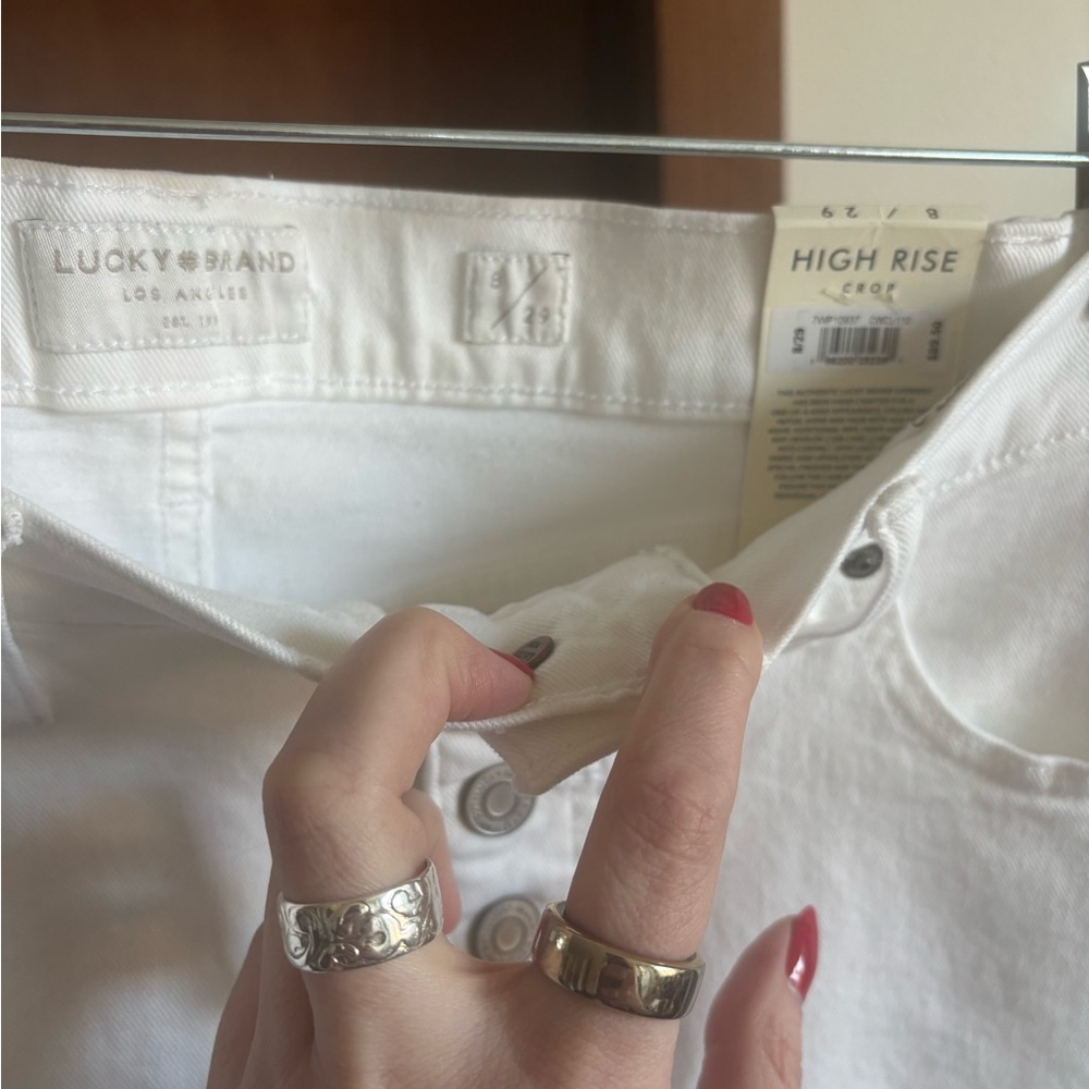 NWT SZ 29/ 8 Lucky Brand High Rise White Jeans